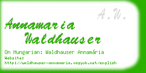 annamaria waldhauser business card